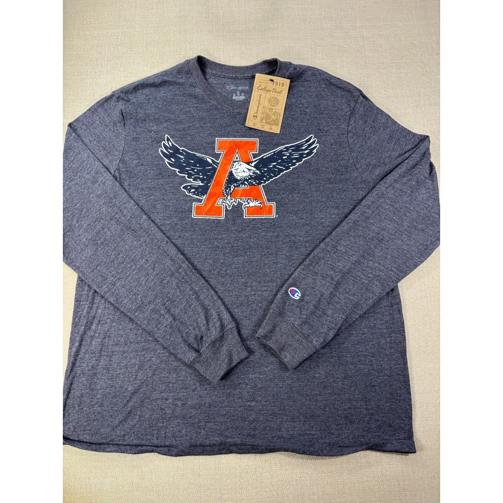 Champion NWT College Vault Retro Auburn University Logo Long Sleeve Size XL